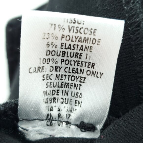 Diane Von Furstenberg Gavin Pants Wide Leg Stretch Ponte Mid-Rise 6 Black - Picture 15 of 16